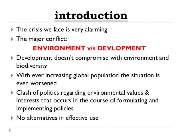An introduction to the issue of environmental crisis